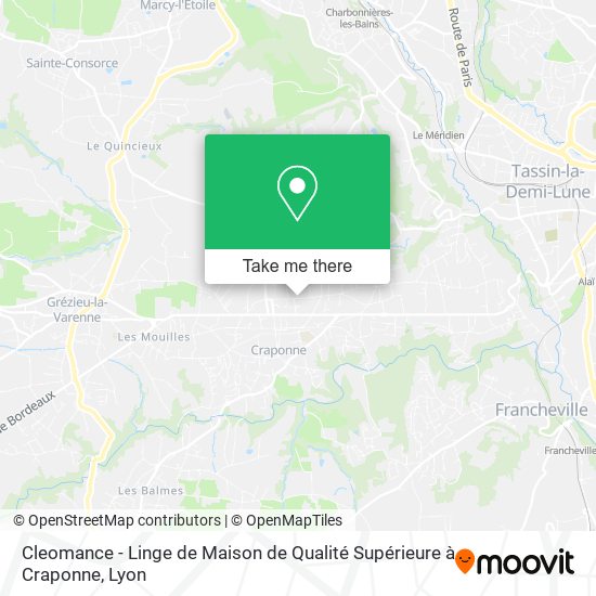Cleomance - Linge de Maison de Qualité Supérieure à Craponne map