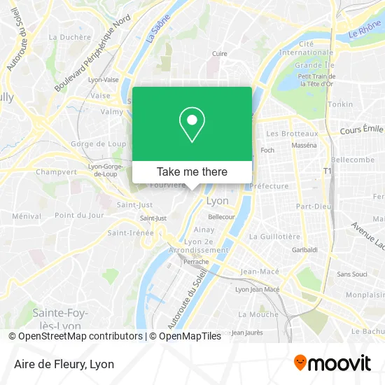 Aire de Fleury map