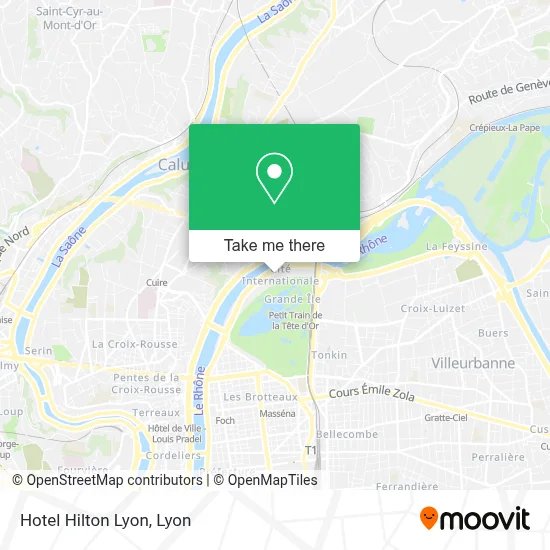 Hotel Hilton Lyon map