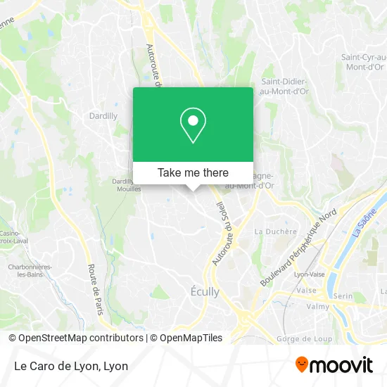 Le Caro de Lyon map