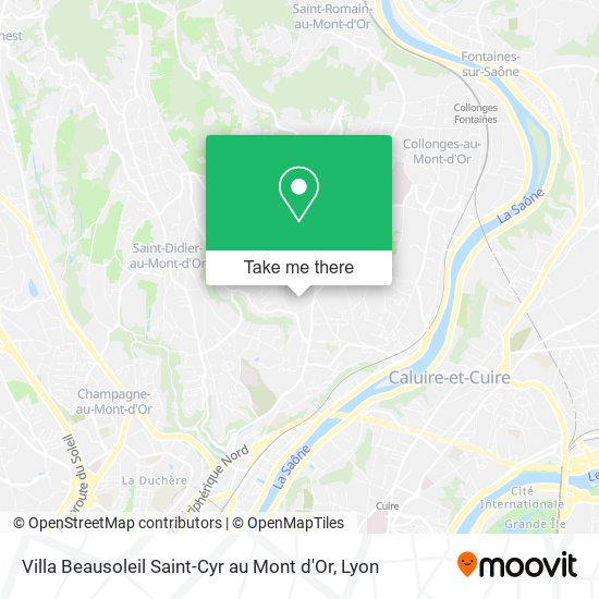 Villa Beausoleil Saint-Cyr au Mont d'Or map