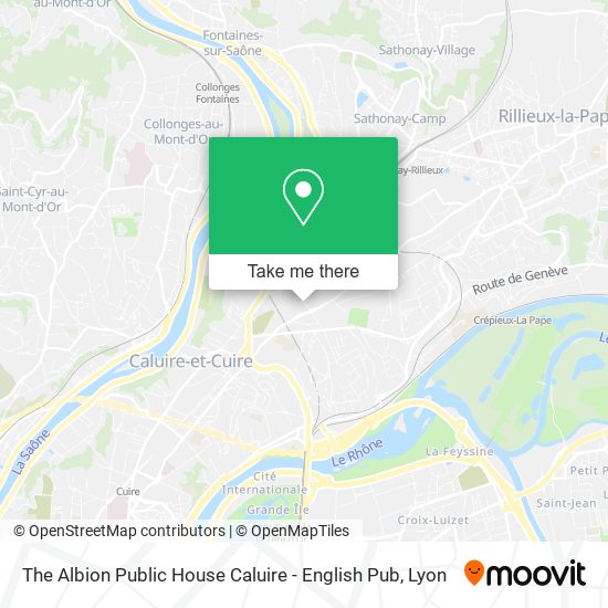 The Albion Public House Caluire - English Pub map