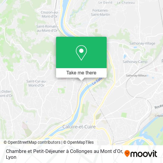 Chambre et Petit-Déjeuner à Collonges au Mont d'Or map