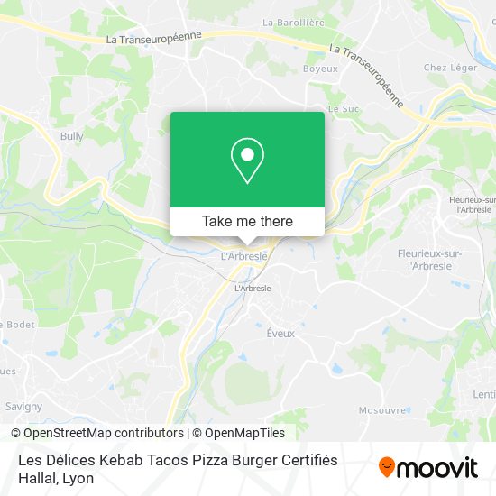 Les Délices Kebab Tacos Pizza Burger Certifiés Hallal map