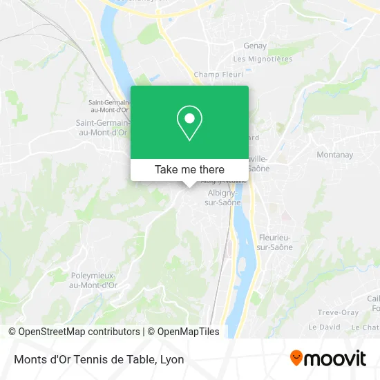 Monts d'Or Tennis de Table map