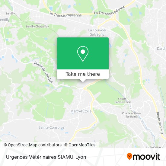 Urgences Vétérinaires SIAMU map