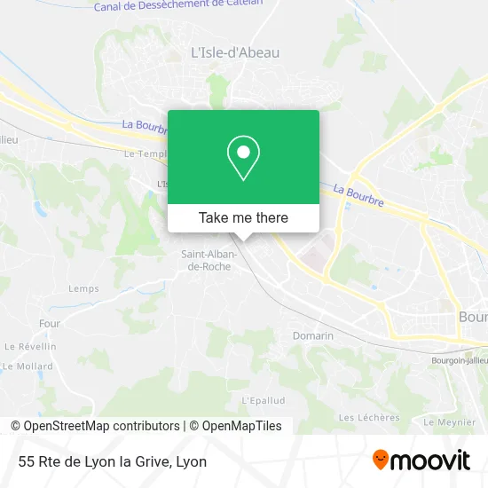 55 Rte de Lyon la Grive map