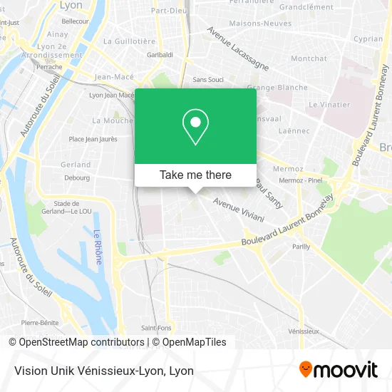 Vision Unik Vénissieux-Lyon map