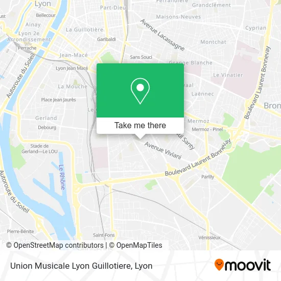 Union Musicale Lyon Guillotiere map