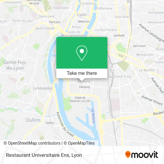 Restaurant Universitaire Ens map