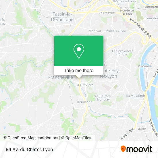Mapa 84 Av. du Chater