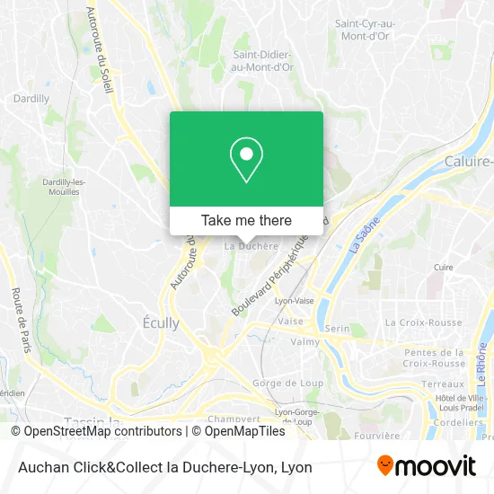 Auchan Click&Collect la Duchere-Lyon map