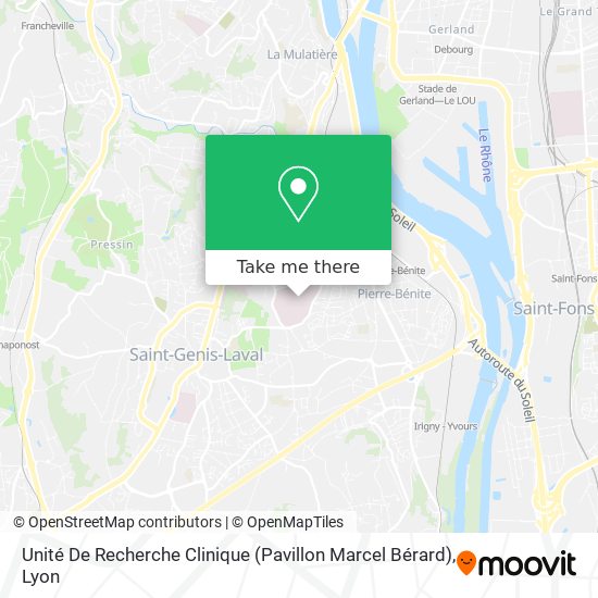 Mapa Unité De Recherche Clinique (Pavillon Marcel Bérard)