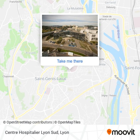 Mapa Centre Hospitalier Lyon Sud