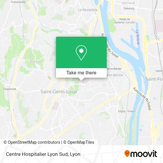 Centre Hospitalier Lyon Sud map