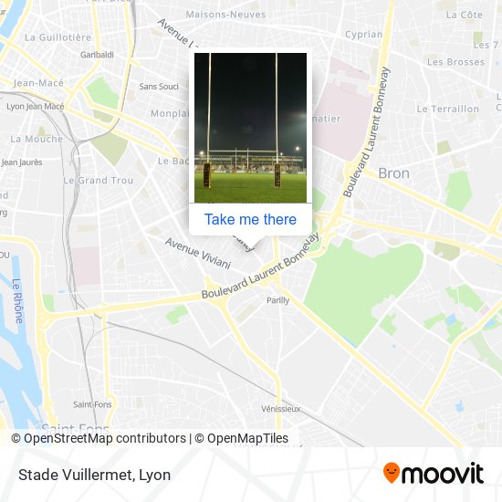 Mapa Stade Vuillermet