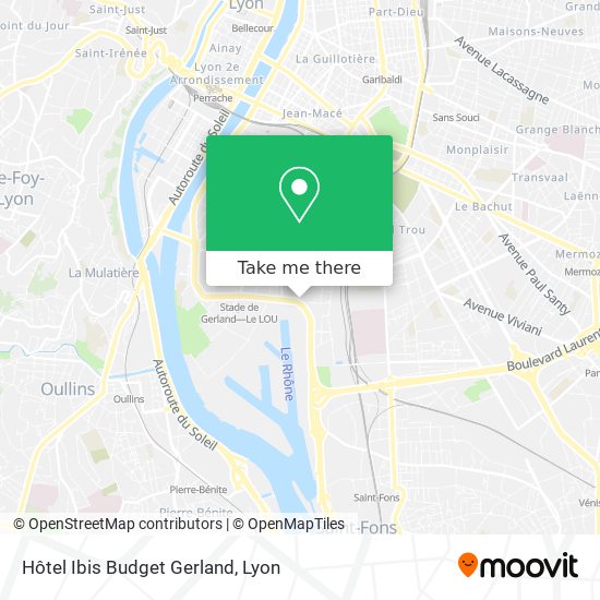 Mapa Hôtel Ibis Budget Gerland