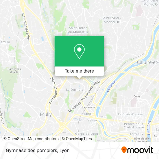 Gymnase des pompiers map