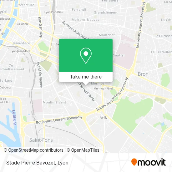 Stade Pierre Bavozet map