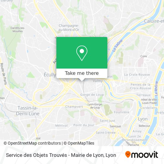 Service des Objets Trouvés - Mairie de Lyon map