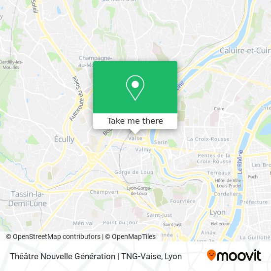 Mapa Théâtre Nouvelle Génération | TNG-Vaise