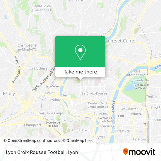 Lyon Croix Rousse Football map