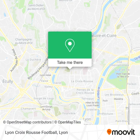 Lyon Croix Rousse Football map