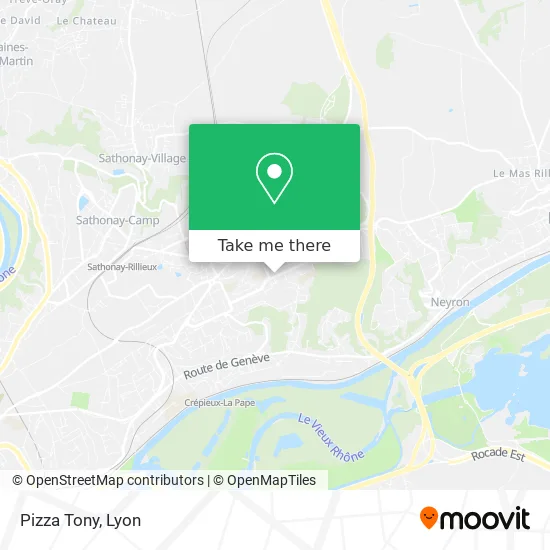 Pizza Tony map
