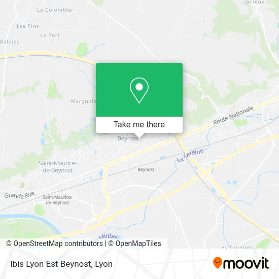 Ibis Lyon Est Beynost map