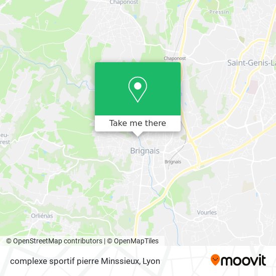 complexe sportif pierre Minssieux map