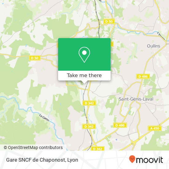 Mapa Gare SNCF de Chaponost