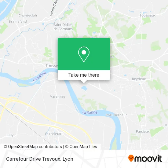 Carrefour Drive Trevoux map