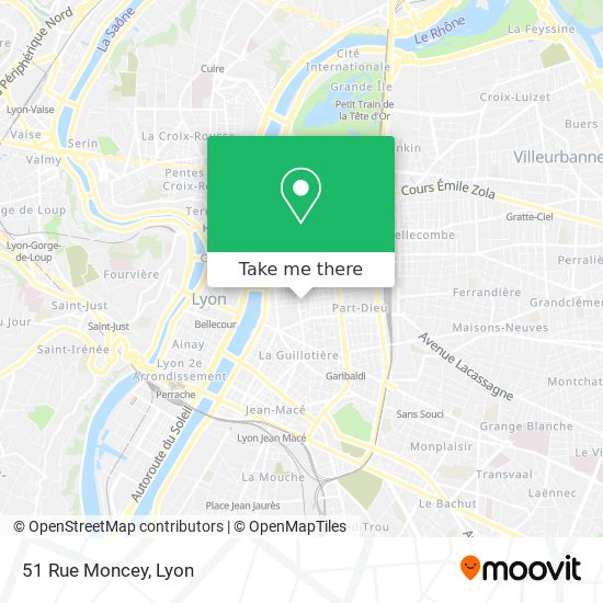 Mapa 51 Rue Moncey