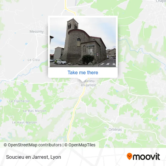 Soucieu en Jarrest map