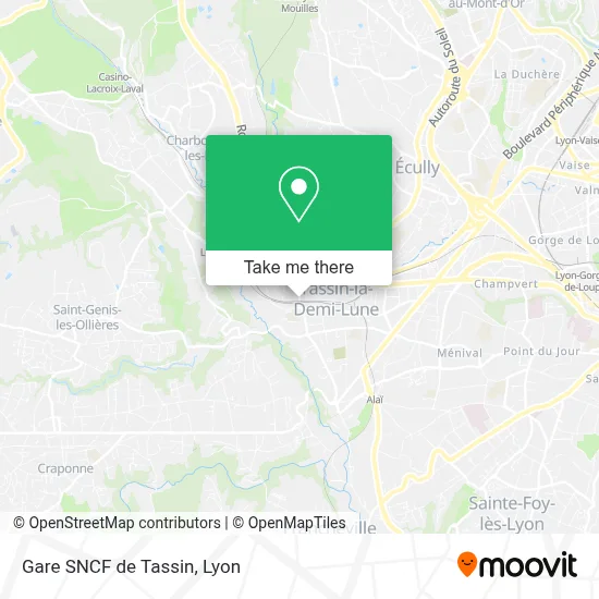 Gare SNCF de Tassin map