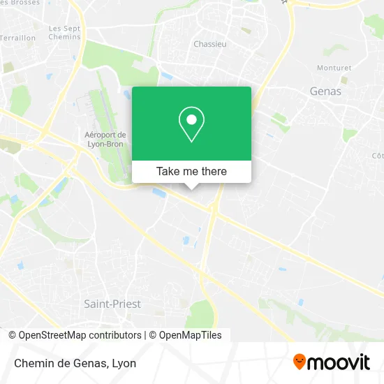 Chemin de Genas map