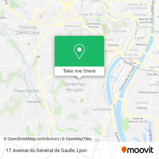 Mapa 17 Avenue du Général de Gaulle