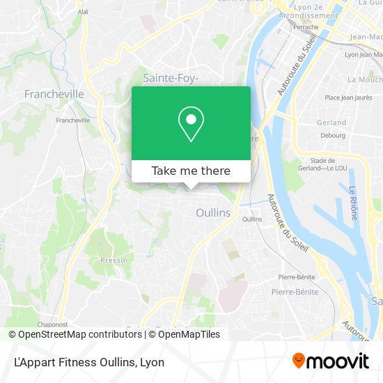 L'Appart Fitness Oullins map