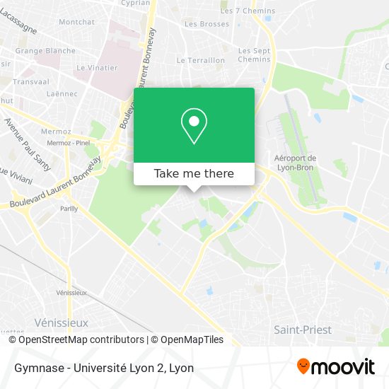Gymnase - Université Lyon 2 map