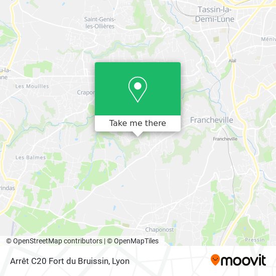 Arrêt C20 Fort du Bruissin map