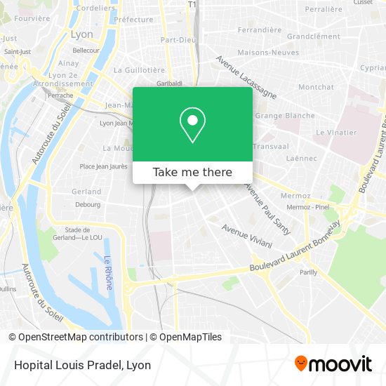 Hopital Louis Pradel map