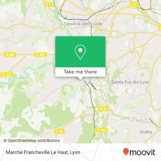 Mapa Marché Francheville Le Haut