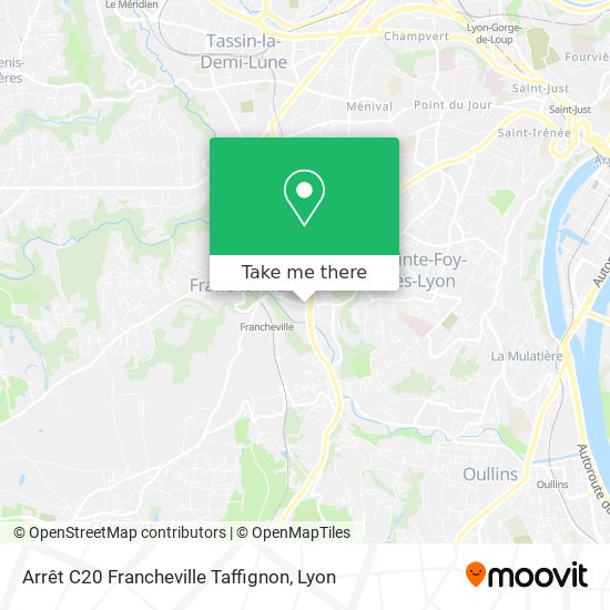 Mapa Arrêt C20 Francheville Taffignon