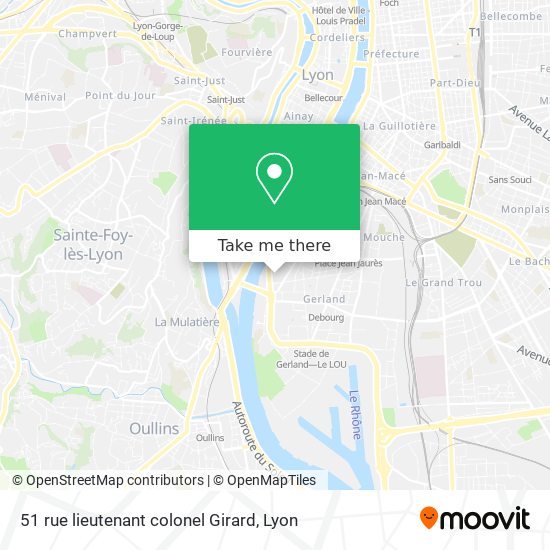 51 rue lieutenant colonel Girard map