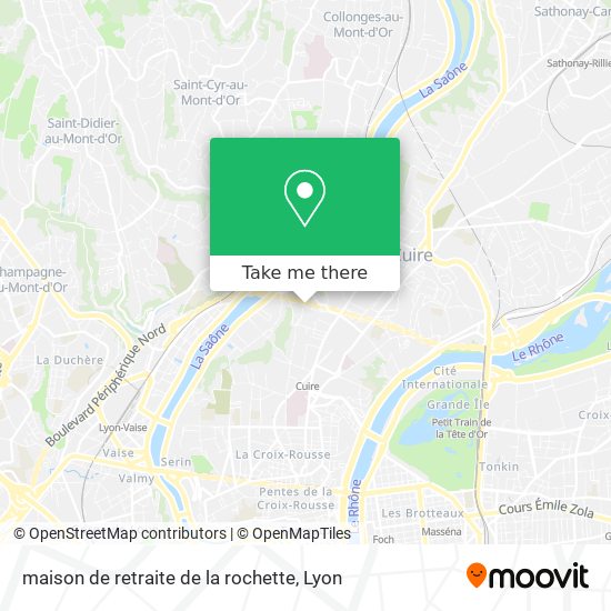 maison de retraite de la rochette map