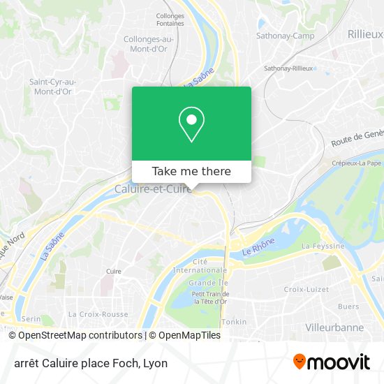 arrêt Caluire place Foch map