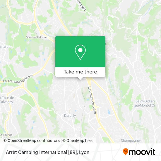 Mapa Arrêt Camping International [89]