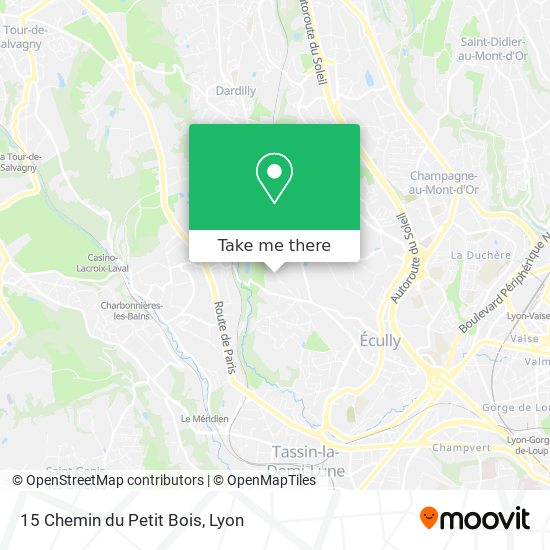 Mapa 15 Chemin du Petit Bois