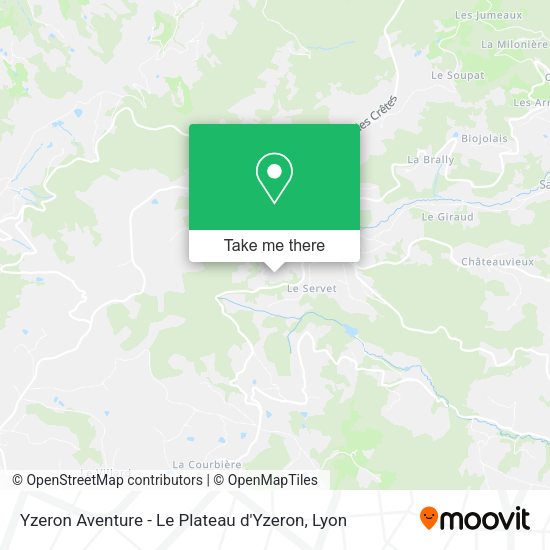 Yzeron Aventure - Le Plateau d'Yzeron map