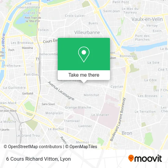 6 Cours Richard Vitton map